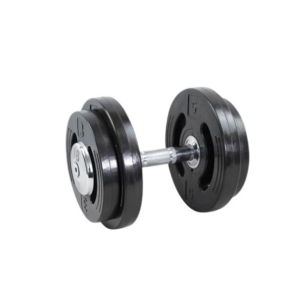 DUMBBELL INJETADO PEGADA CROMADA RECARTILHADA